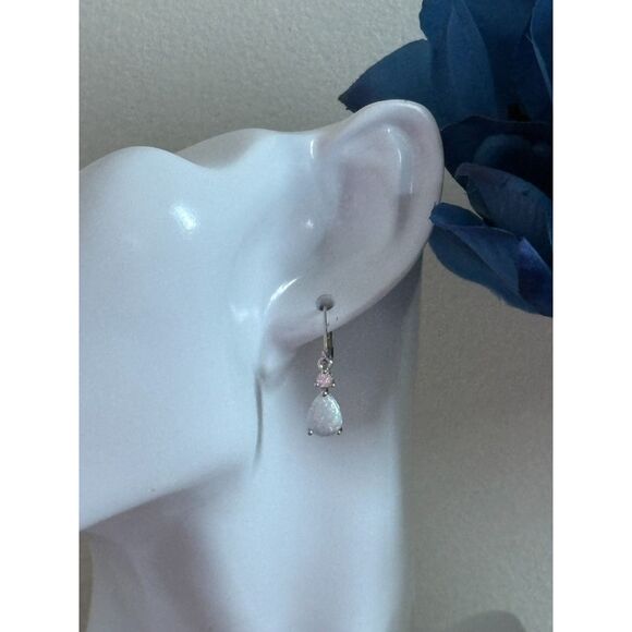 Handmade Jewelry - Teardrop Opal Dangle Earrings  NWT